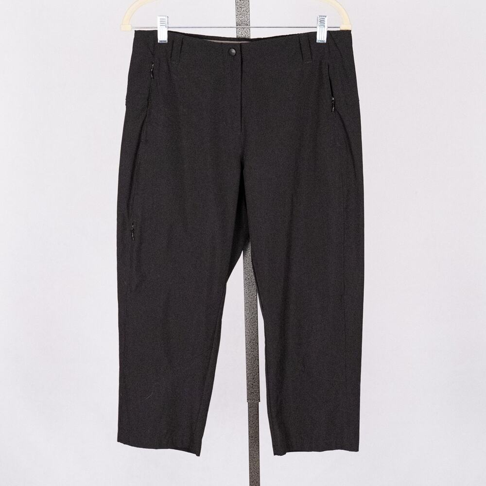 Rohan Women's Pacer Capri Trousers Size 10 Black Athletic UV Protection Outdoor